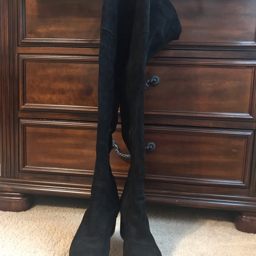 Boots, Black Suede, Over the Knee, 7M